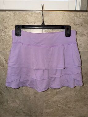 Athleta Lilac Tiered Mini Skirt